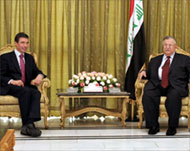 Talabani (R) said the best trainedofficers will protect Baghdad