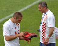 Studs up: Croatian defender RobertKovac and coach Zlatko Kranjcar