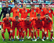 Team Oranje before their matchagainst Argentina