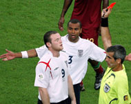 Unbelievable: Wayne Rooney seesred against Portugal