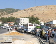 Tourists have been leavingacross the Syrian border