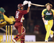 West Indies' Carlton Baugh outcaught Haddin, bowled Bracken