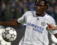 On the ball: Didier Drogba scoreda hat-trick against Levski Sofia