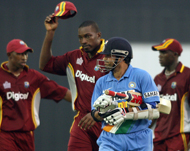 Hats off: West Indies players seeTendulkar finish on 141 not out
