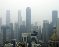 The haze has caused Singapore to issue a health warning