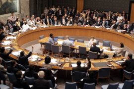 A sitting of the UN Security Council in New York