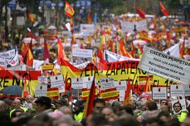 Spanish opposition protest