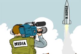 Intercontinental News Missile cartoon