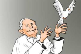The Vatican's New Era - still from cartoon by Shujaat