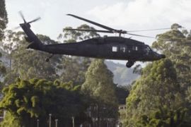 Army helicopters transfer paramilitary leaders to jail