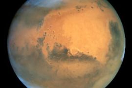 Image od Mars from Hubble telescope