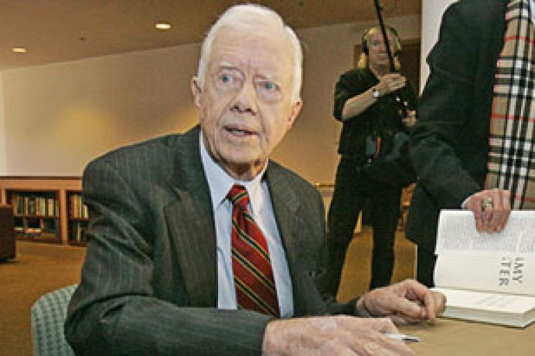 Jimmy Carter signs copies of his book