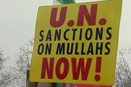 Anti-Iranian protest nuclear sanctions