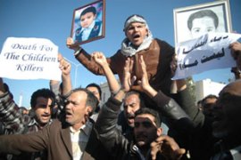 Libyan men celebrate death sentences for six health workers