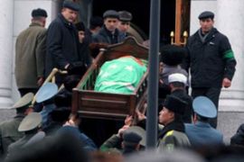 Turkmenistan funeral coffin Niyazov