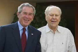 George Bush and Gerald Ford