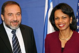 Avigdor Lieberman and Condoleeza Rice