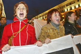 Belarus demonstraters
