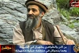 Osama bin Laden on Al Jazeera television, undated video still