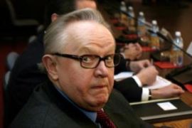 UN envoy Martti Ahtisaari