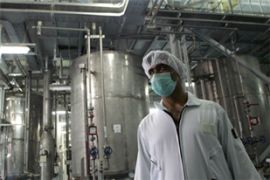 An Iranian technician works at the Isfahan Uranium Conversion Facilities
