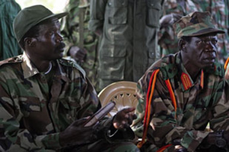 Joseph Kony and Vincent Otti of LRA in Uganda
