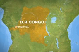 Map of Democratic Republic of Congo showing Kinshasa