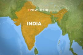 Map of India showing New Delhi