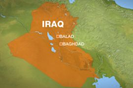 Map of Iraq showing Baghdad and Balad