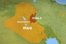 Map of Iraq showing Baghdad and Diyala