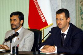 Mahmoud Ahmadinejad and Bashar Assad