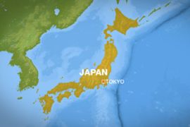 Map of Japan showing Tokyo