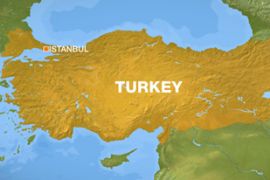Map of Turkey showing Istanbul