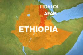 Ethiopia map featuring Afar province