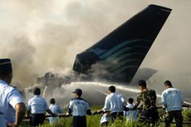 Indonesia airliner crashes