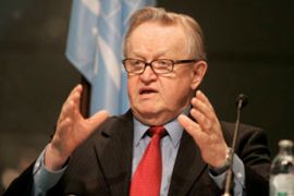 United Nations envoy Martti Ahtisaari