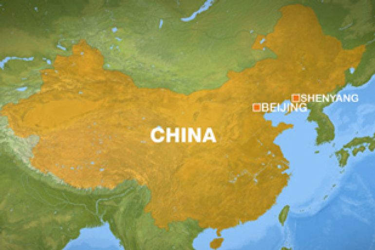 china map showing shenyang