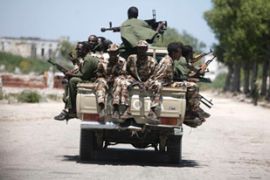 Somali soldiers in Mogadishu