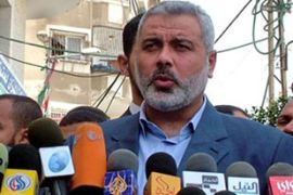 Gaza Palestine Ismail Haniya speaks to press