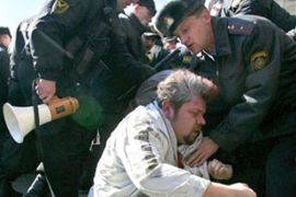 Belarus polive prevent protest