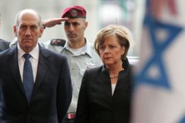 Merkel with Olmert