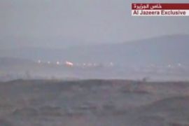 Al Jazeera footage of fighting in Yemen - screen grab