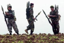 Kurdish fighters near Badrik, Northern Iraq