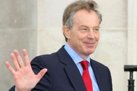 Tony Blair waves