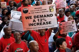 Protests over pay in South Africa
