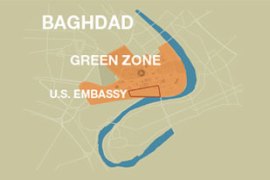 Map of Baghdad Green Zone