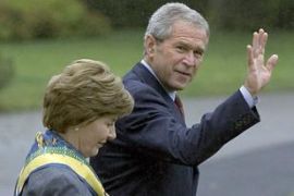 Bush Laura Bush Europe G8 summit Washington