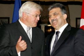 Turkey's Foreign Minister Abdullah Gul and his German counterpart Frank-Walter Steinmeier