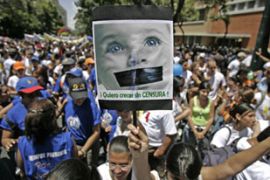 Venezuelan demonstrators