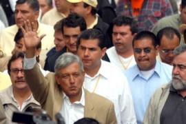 Andres Manuel Lopez Obrador, mexico, left, losing presidential candidate